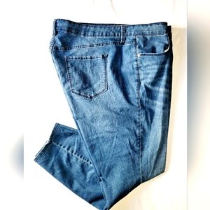 Old Navy Super Skinny Women Plus Size 24 Stretch Medium Wash Denin Jeans 46x27